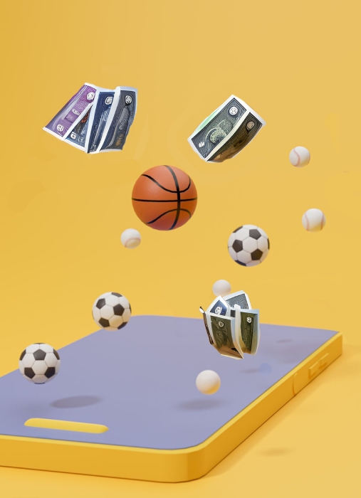 Foto com símbolos de jogos de cassino
